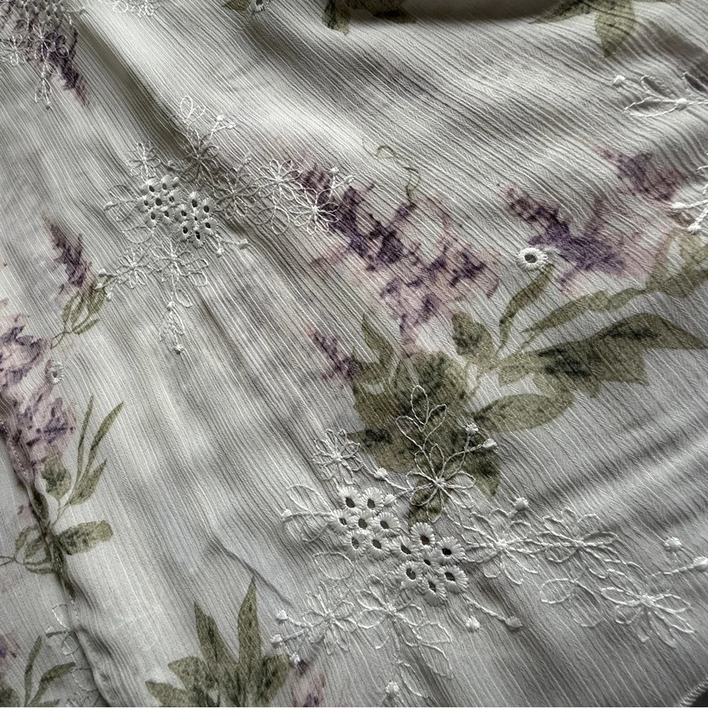 Francesca’s Embroidered Floral Kimono Size L/XL New with Tags - Picture 4 of 10